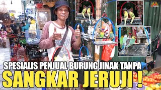 MULAI VIRAL  PENJUAL BURUNG JINAK TANPA SANGKAR JERUJI DI PASAR BURUNG PRAMUKA [upl. by Amabil]