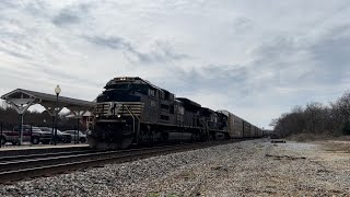 NS 18D BMW Train at Spartanburg with a speed drop and an SD70IAC leader 21724 [upl. by Eleanora]