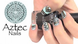 AZTEC NAILS quotEstilo tribalquot [upl. by Aroved915]