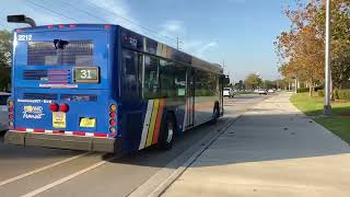 Broward County Transit Bus 31 Arrival and Departure Lyons Rd amp NW 6th Manor 2022 Gillig BRT 40 [upl. by Znerol]