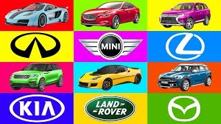 H to M  Brand of cars names of cars transportation for kids Street vehicles names Cars for kids [upl. by Eceinehs]