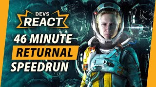 Returnal Developers React to 46 Minute Speedrun 4K 60fps [upl. by Aritak]