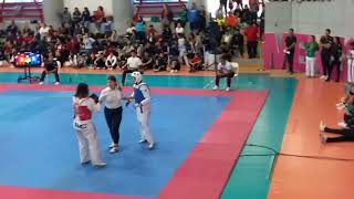 Valeria Macias segunda pelea en Tijuana en el torneo internacional taekwondo 2024 México vs México [upl. by Abie658]