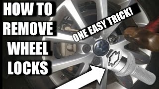 How to remove wheel locks EASY MK5 Volkswagen Jetta [upl. by Ecinaej]