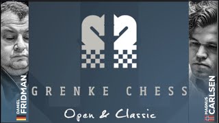 GRENKE Chess Classic and Open 2024 Magnus Carlsen Vs Daniel Fridman [upl. by Eddra283]