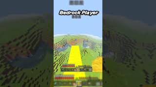 Java 😎 vs Bedrock 💀 bridging  Minecraft treand  minecraft treanding gaming shortsfeed viral [upl. by Mehalek]