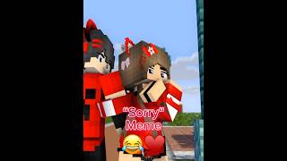 “Sorry“ Meme  Mineimator Minecraft Animation shorts minecraftanimations minecraftshorts viral [upl. by Arraeic]