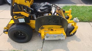 wright stander b 36  15 hrs review issue overgrown grass mower only [upl. by Natsirk825]