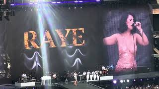 RAYE  This Is A MansMansMan’s World  Taylor Swift Eras tour  Wembley Stadium  20th August 2024 [upl. by Morvin]