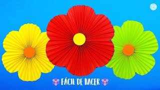 Como hacer Rosetones de papel en forma de Flor 🏵️  Paper Rosettes  Manualidades   Partypop DIY🎉 [upl. by Nena]