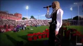 Ja Vi elsker dette landet Norways National Anthem at Bislett Games 50th anniversary [upl. by Sackville505]