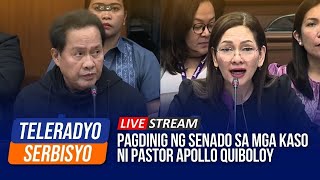 LIVESTREAM Senate hearing on alleged abuse of Quiboloy  23 October 2024 [upl. by Aihtnyc487]