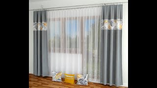 037 Komplet zasłon z firaną 500x250 cm home curtains homedecor [upl. by Nuahsel]