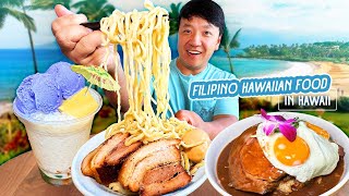 18Hour quotFilipino Hawaiianquot FOOD TOUR amp Best Tsukemen Dipping Ramen in O‘ahu Hawaii [upl. by Llehsim]