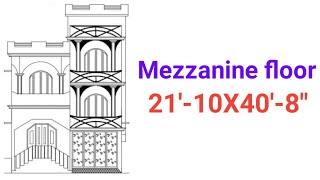 mezzanine floor small house  how to create mezzanine floor building plan [upl. by Ititrefen]