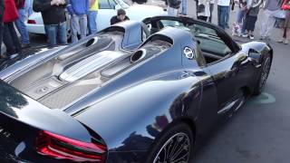 The NEW Porsche 918 with START UP and ENGINE REVS [upl. by Salomie491]