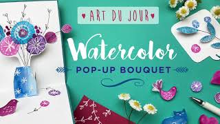 Watercolor PopUp Bouquet [upl. by Talmud750]