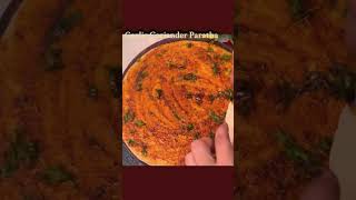 Garlic Coriander Paratha cooking videofood foodlover [upl. by Enneire]