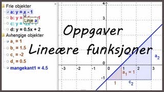 Oppgaver lineære funksjoner [upl. by Odawa]