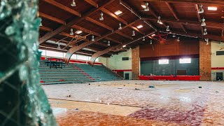 Abandoned High School in Illinois with Trophies Gym Clothing and More [upl. by Nnahteb411]