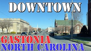 Gastonia  North Carolina  4K Downtown Drive [upl. by Jaylene]