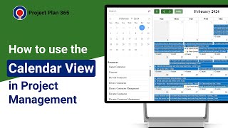 How to use the Calendar View in Project Management  Project Plan 365 [upl. by Lamp]