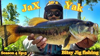 JaX in a YaK Season 4 Ep5🙌🏾 Bitsy jig Glide bait rat🐀fishing mrjaxnbefishing kayakfishing [upl. by Elbag829]