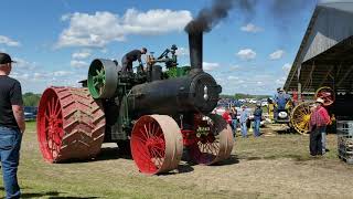 The Mighty Case 150 hp Road Locomotive WMSTR 2019 Leaving the Sawmill [upl. by Nataline831]