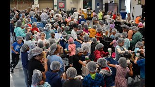 Brookvale Elementary Packs 19k meals to support families affected by hurricane Helene [upl. by Waltner]