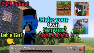 How to make your own CraftsmanMastercraftMcPE 014x amp 01510 server New 247 Hosting [upl. by Richara]