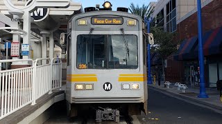 Metro Blue Line P2020 166B Cab View From Los Angeles To Long Beach [upl. by Elmo701]