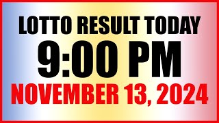 Lotto Result Today 9pm Draw November 13 2024 Swertres Ez2 Pcso [upl. by Airdni]