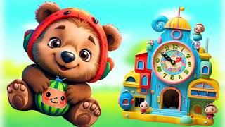 Hickory Dickory Dock The Bear Up The Clock Poem  Animal Songs  Hickory Dickory Dock For Kids Songs [upl. by Assennav]