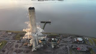 Longannet Chimney Blow Down  Make Coal History [upl. by Anelem195]