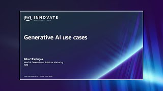 AWS Innovate March 2024  Generative AI use cases  AWS Events [upl. by Mcnelly738]