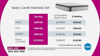 Sealy Cavell Court 14quot Posturepedic Plus Mattress Set T [upl. by Essinger]