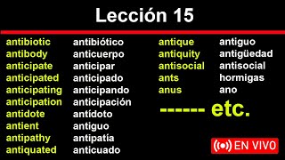 VOCABULARIO en INGLES  LECCIÓN 15  Can You Learn English in JUST 10 Minutes a Day [upl. by Nos616]