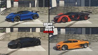 Самый быстрый суперкар в GTA Online Overflod Tyrant Grotti X80 Proto Pegassi Zentorno Entity XF [upl. by Hi]