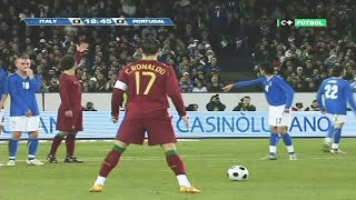 Cristiano Ronaldo Quaresma amp Andrea Pirlo Legendary Show Italy vs Portugal [upl. by Ataner426]