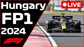 🔴F1 LIVE  Hungary GP FP1  Commentary  Live Timing [upl. by Anatnahs479]