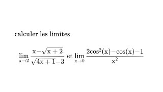 exercice de limites bac svt et PC [upl. by Kelula]