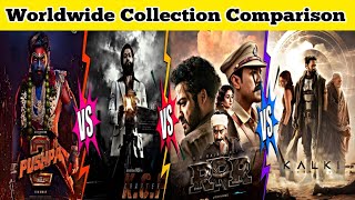 Pushpa 2 🆚 K GF 2 🆚 RRR 🆚 KALKI 2898 AD First week Worldwide Collection Comparison 7 days [upl. by Jacky]