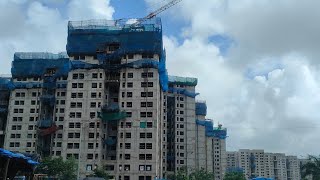 ULWE Cidco New Lottery Buildings View from Bamandongri Railway Station [upl. by Gonnella236]