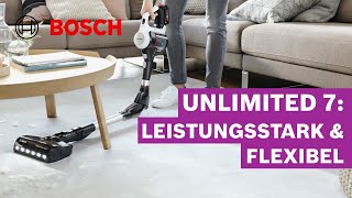 Akkustaubsauger Bosch Unlimited 7  dieser Staubsauger ist kabellos und stark  Bosch Staubsauger [upl. by Queston]