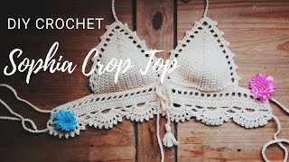 Crochet Crop Top Tutorial Sophia Crop Top [upl. by Deloris]