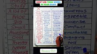 Dont use these words in your essays  Essays Writing 📚 [upl. by Ardnaeed]