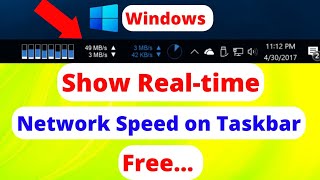 How to Show Internet Speed on Taskbar in Windows 1011 Xmeter [upl. by Hannazus]