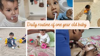 24 hours routine of 12 months babyOne year old baby full day routine My baby full day routine [upl. by Poll]