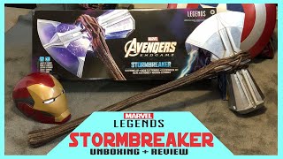 Hasbro Marvel Legends Stormbreaker  Early Unboxing and Review  Full Size Prop Replica [upl. by Darahs]