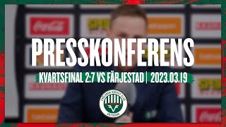 Presskonferensen efter kvartsfinal 27 2023 [upl. by Abagael160]